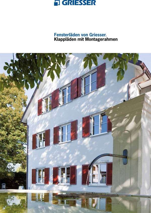 Katalog Alu-Klappläden mit Montagerahmen, Fensterläden - pmt Fensterläden für München und Rosenheim