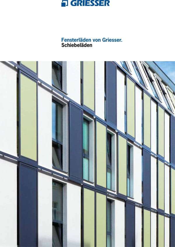 Katalog Alu-Schiebeläden, Fensterläden - pmt Aluminium-Schiebeläden für München und Rosenheim