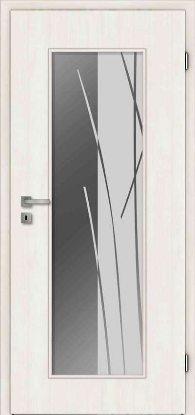 Zimmertüren Türelement Sühac glatt Oberfläche CPL Touch Whiteline mit Lichtausschnitt und Verglasung Bambus - pmt Innentüren für Rosenheim und München